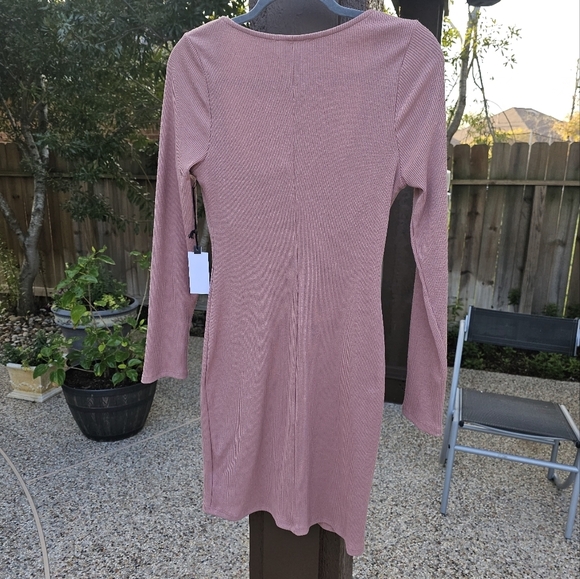 Nwt ASTR the label nude blush  Ribbed bra corset dress L - Picture 8 of 14